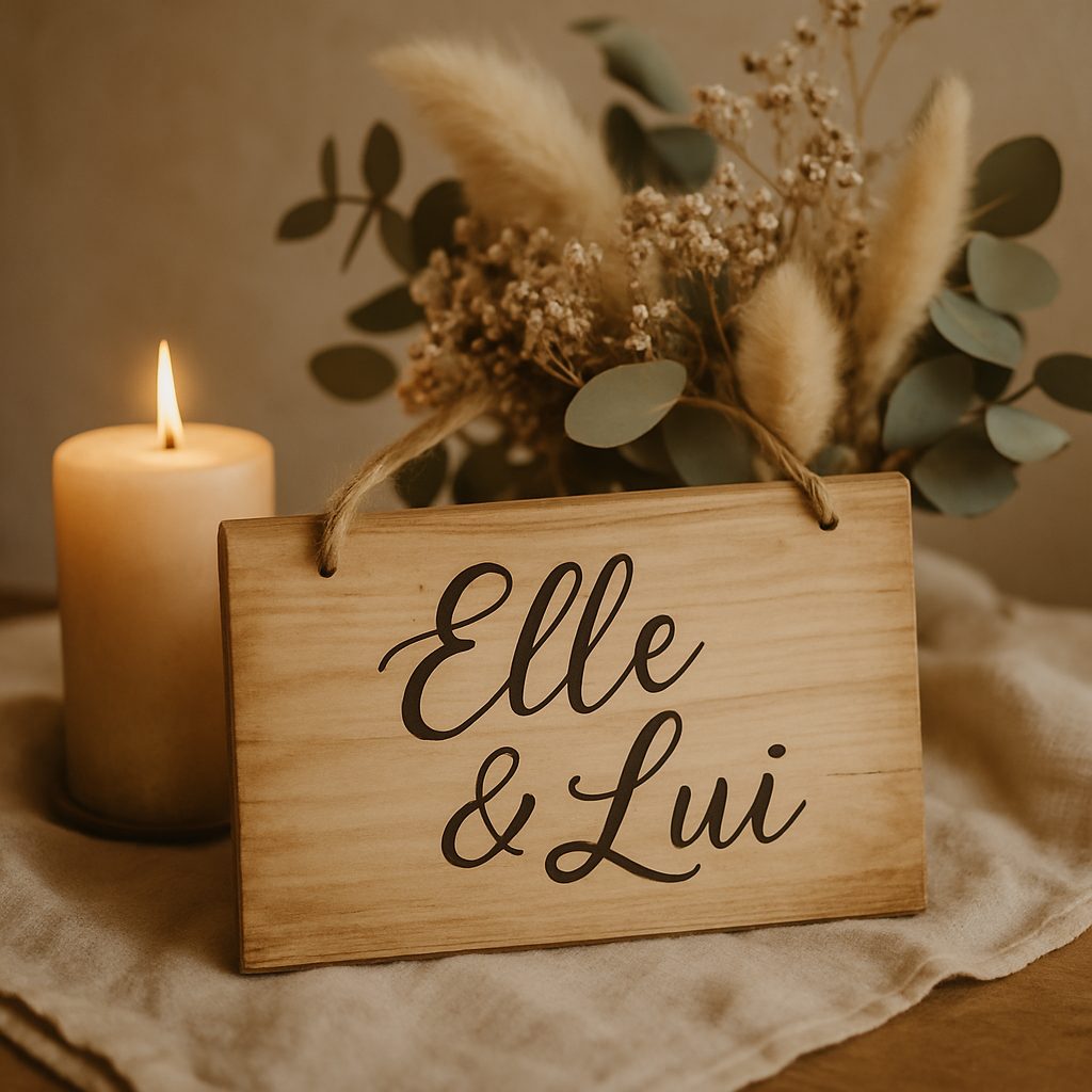 découvrez des idées originales pour personnaliser votre cérémonie avec une pancarte mariage 'lui et elle'. astuces, inspirations et conseils pour une décoration unique et mémorable qui reflète votre couple lors du grand jour.