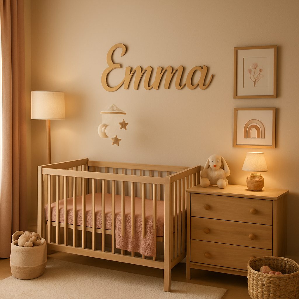 ajoutez une touche unique à la chambre avec une décoration prénom en bois personnalisée. idéale pour sublimer l’espace des enfants ou offrir un cadeau original et charmant.