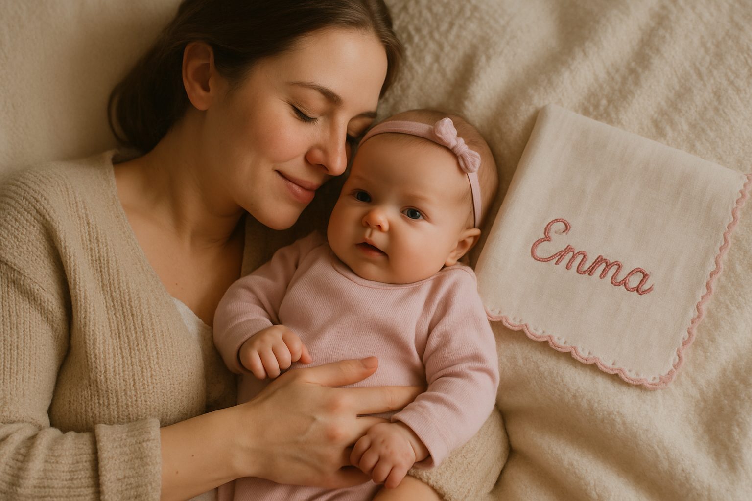 découvrez notre cadeau de naissance unique : une broderie personnalisée irrésistible pour célébrer l'arrivée de bébé avec originalité et tendresse.