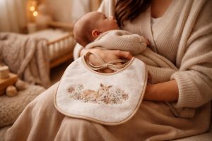 découvrez notre bavoir personnalisé, un cadeau unique et pratique pour bébé, alliant confort et style pour protéger ses vêtements tout en exprimant votre touche personnelle.